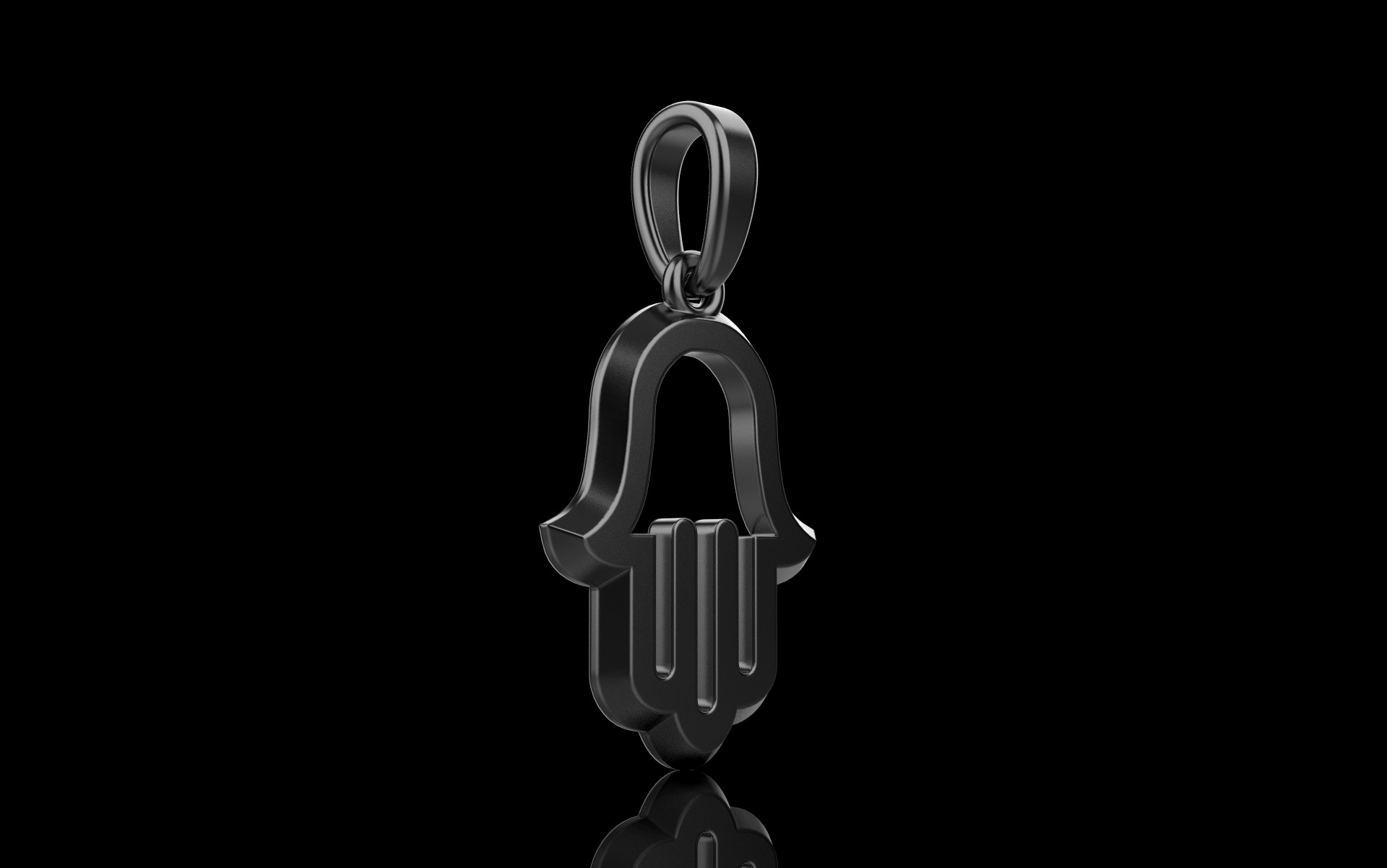 Hamsa pendant model 985 3D print model_22