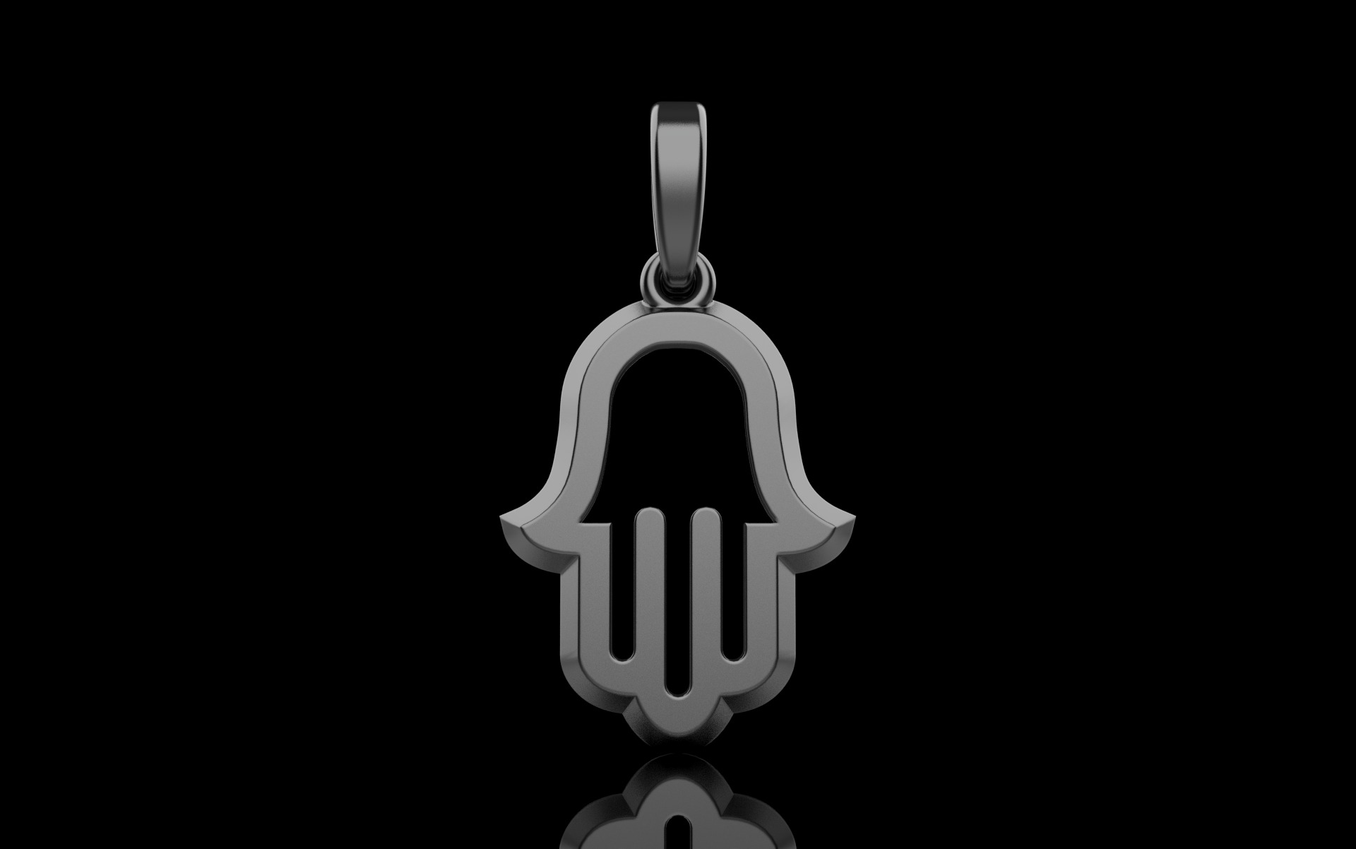 Hamsa pendant model 985 3D print model_28