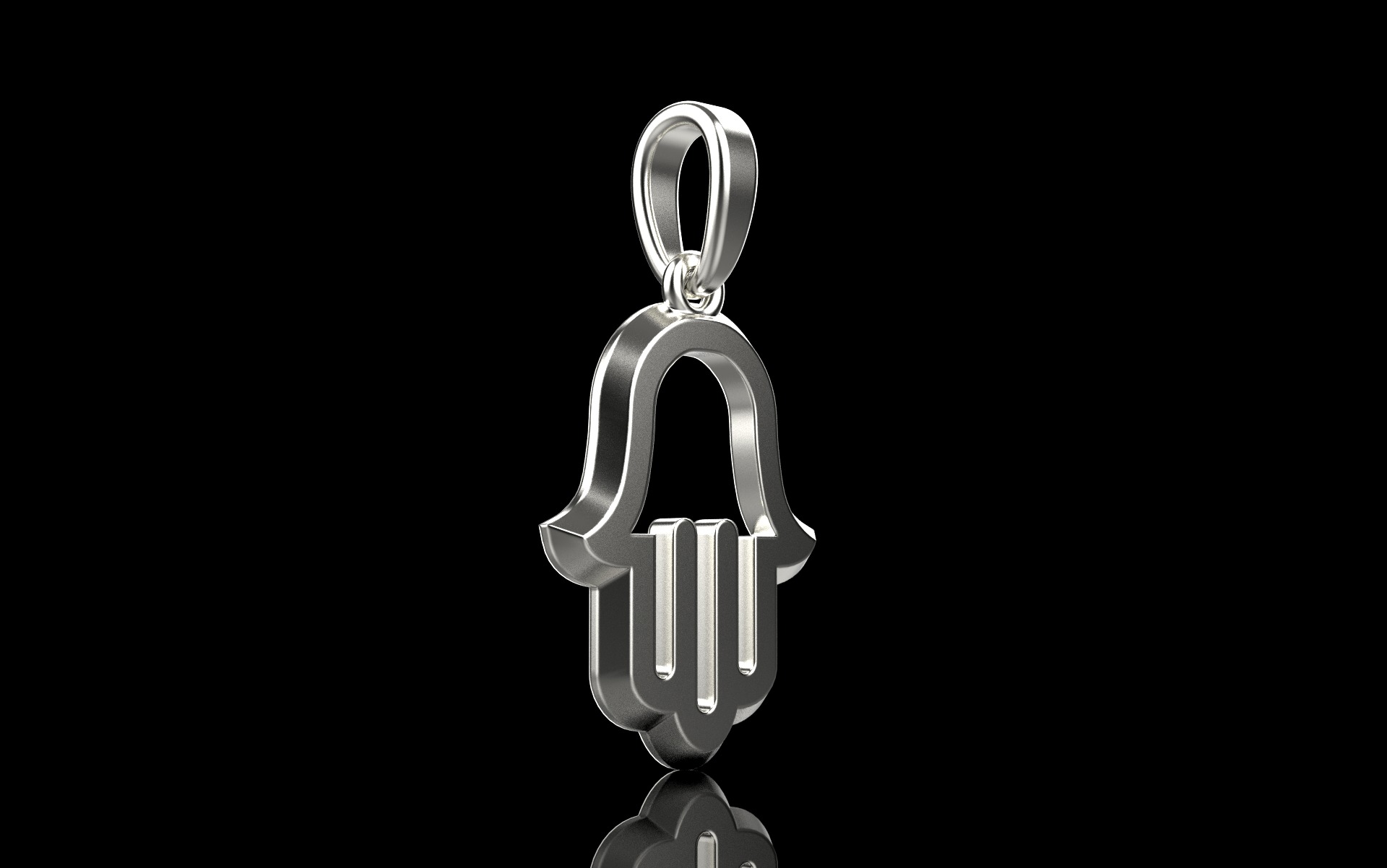 Hamsa pendant model 985 3D print model_23