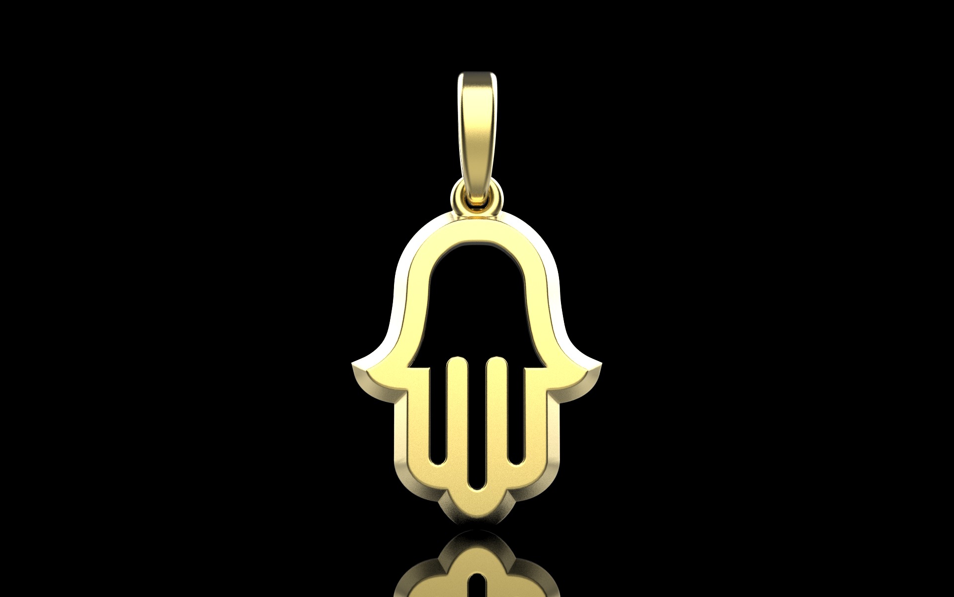 Hamsa pendant model 985 3D print model_26