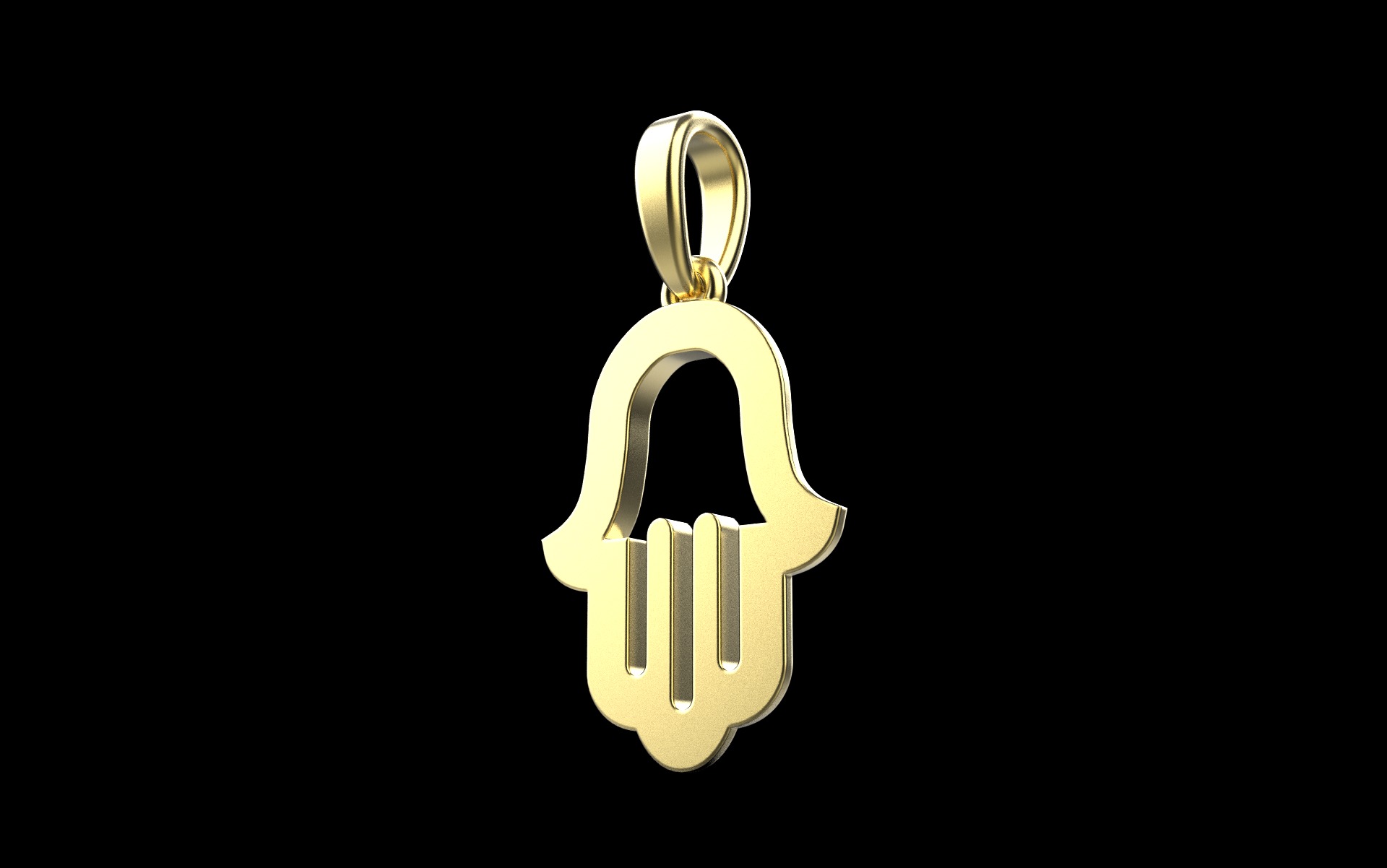 Hamsa pendant model 985 3D print model_32