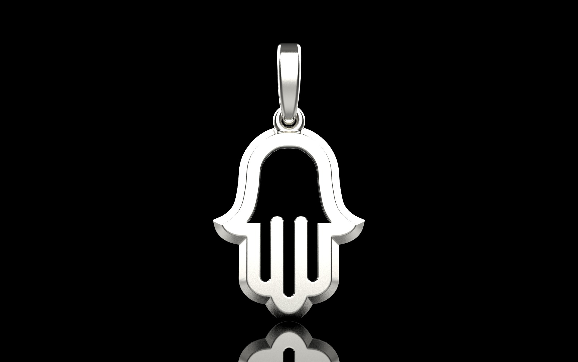 Hamsa pendant model 985 3D print model_29