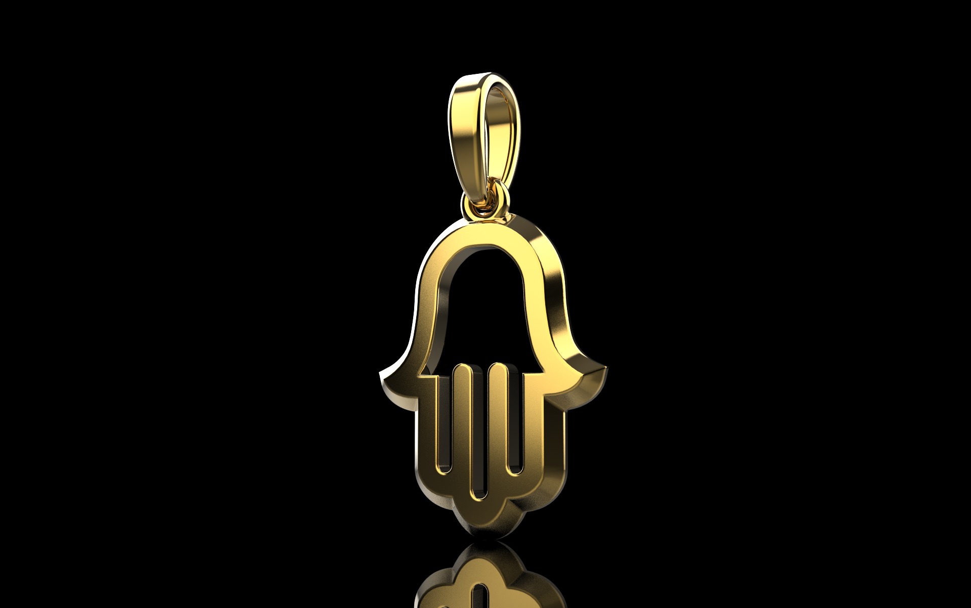 Hamsa pendant model 985 3D print model_18