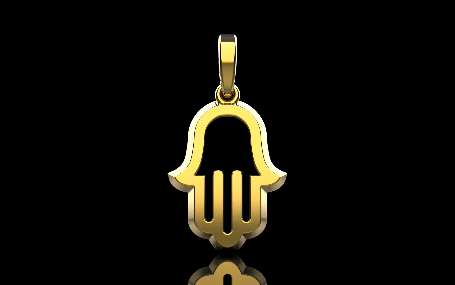Hamsa pendant model 985 3D print model_30
