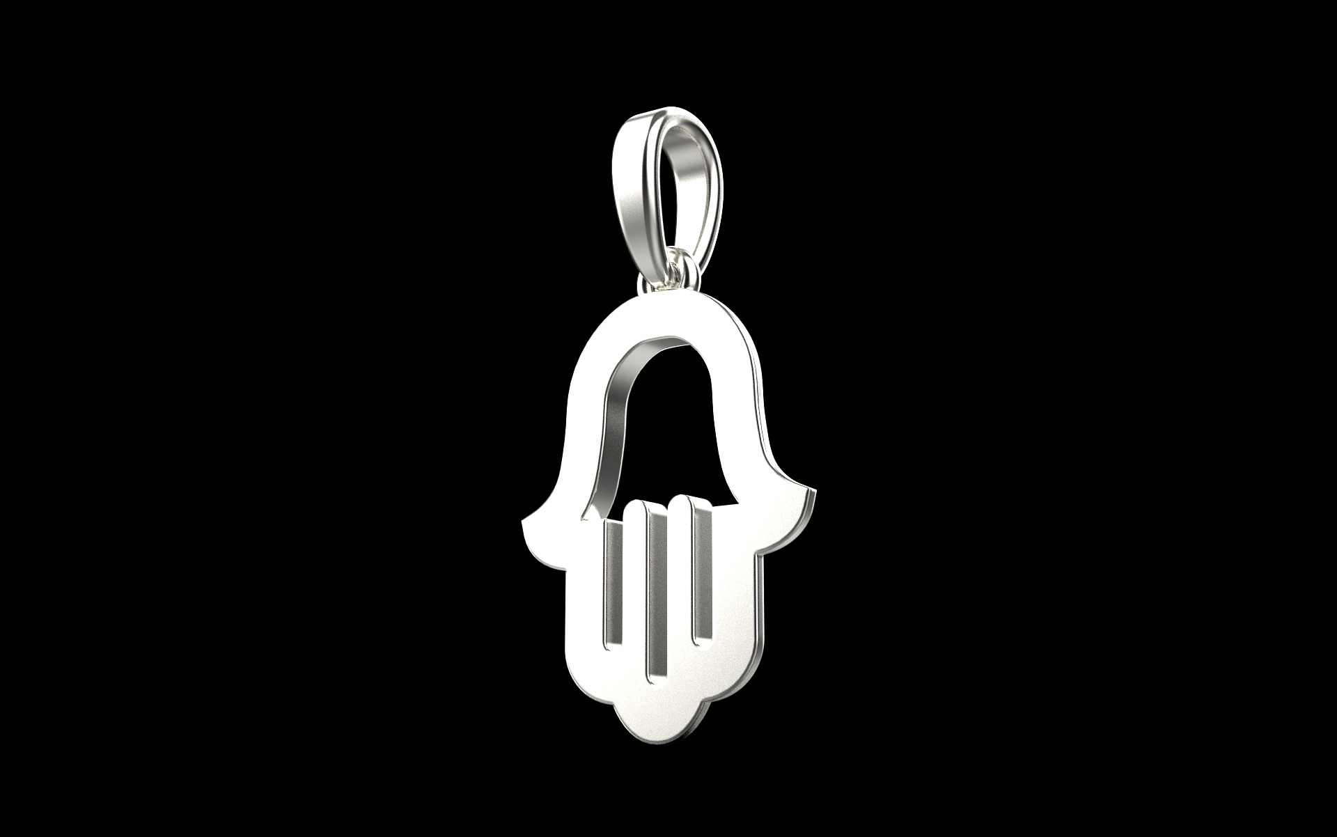 Hamsa pendant model 985 3D print model_36