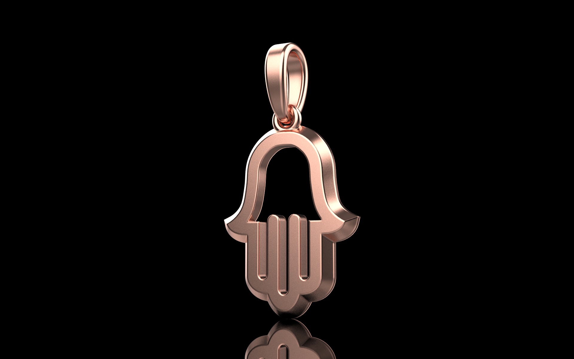 Hamsa pendant model 985 3D print model_14