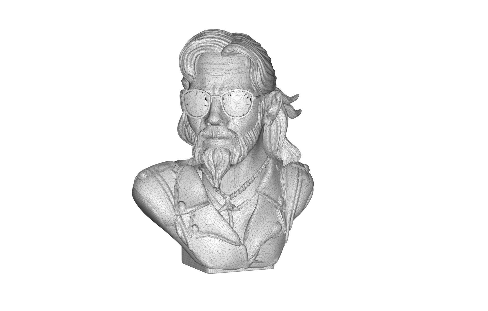 Rockstar Bust 3D print model_6