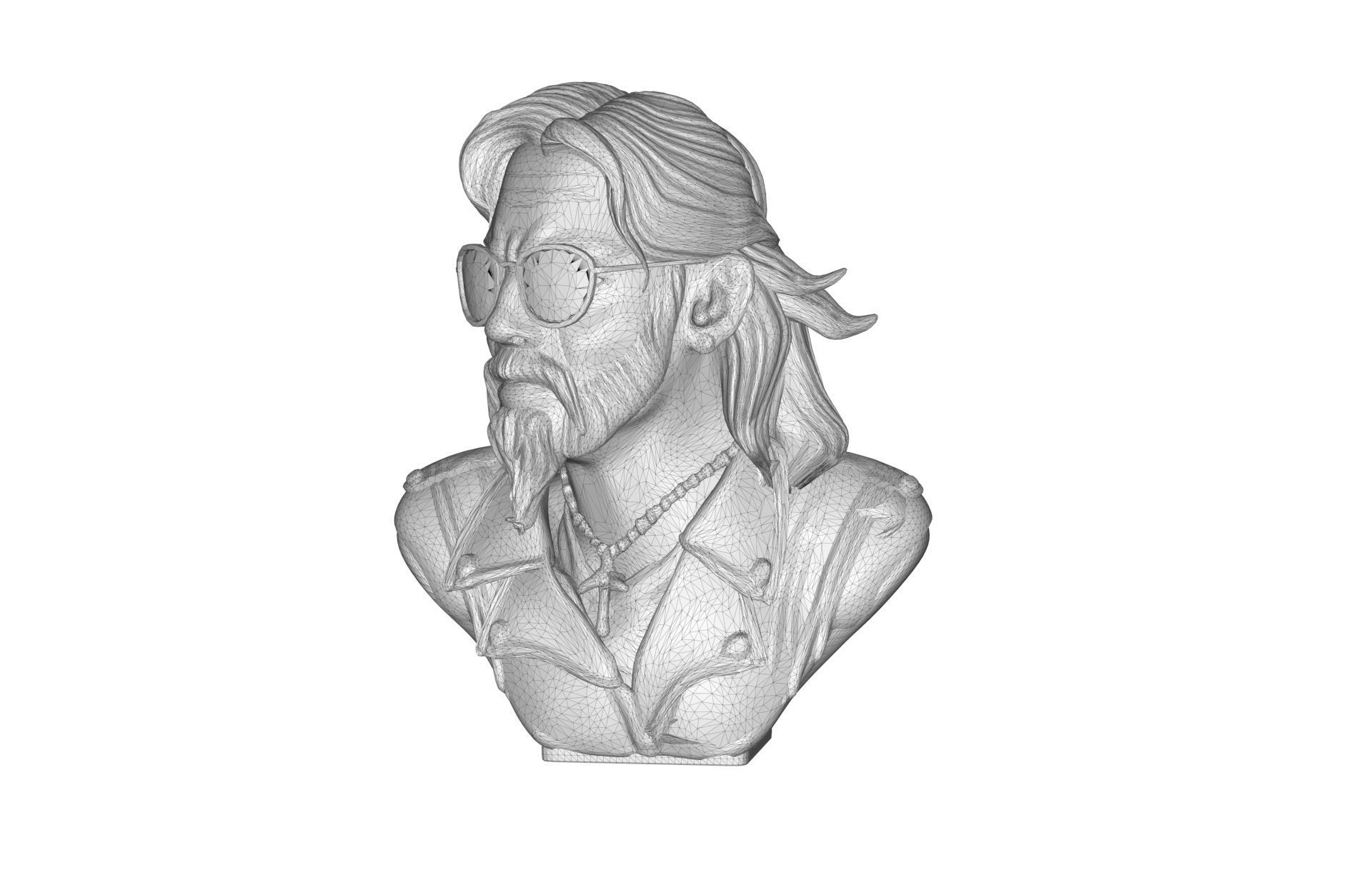 Rockstar Bust 3D print model_5