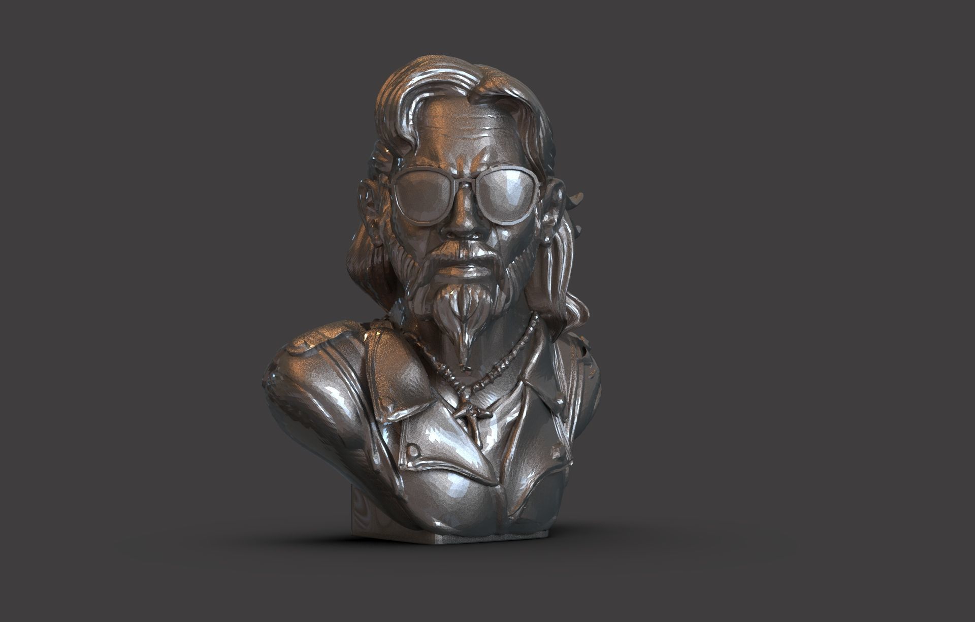 Rockstar Bust 3D print model_1