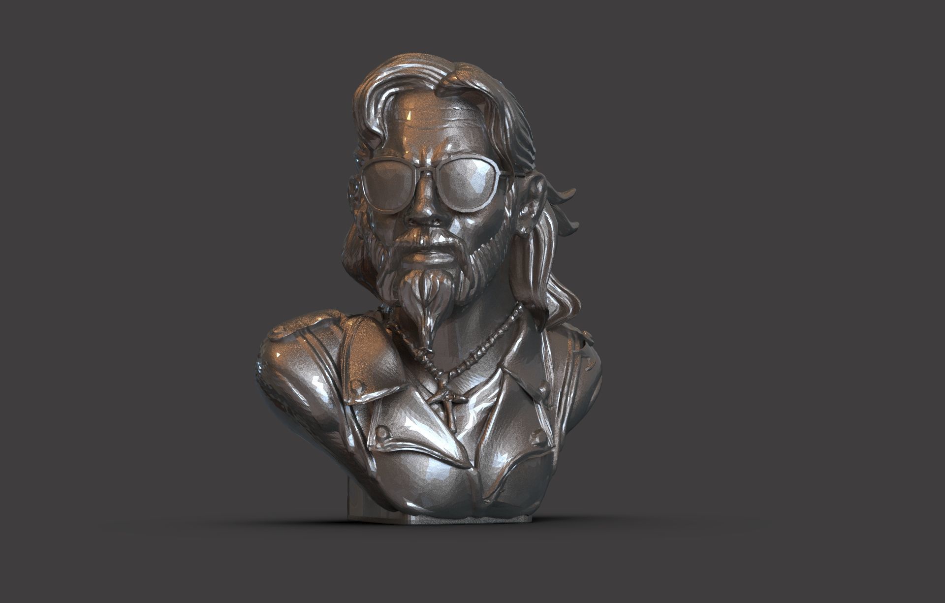 Rockstar Bust 3D print model_3