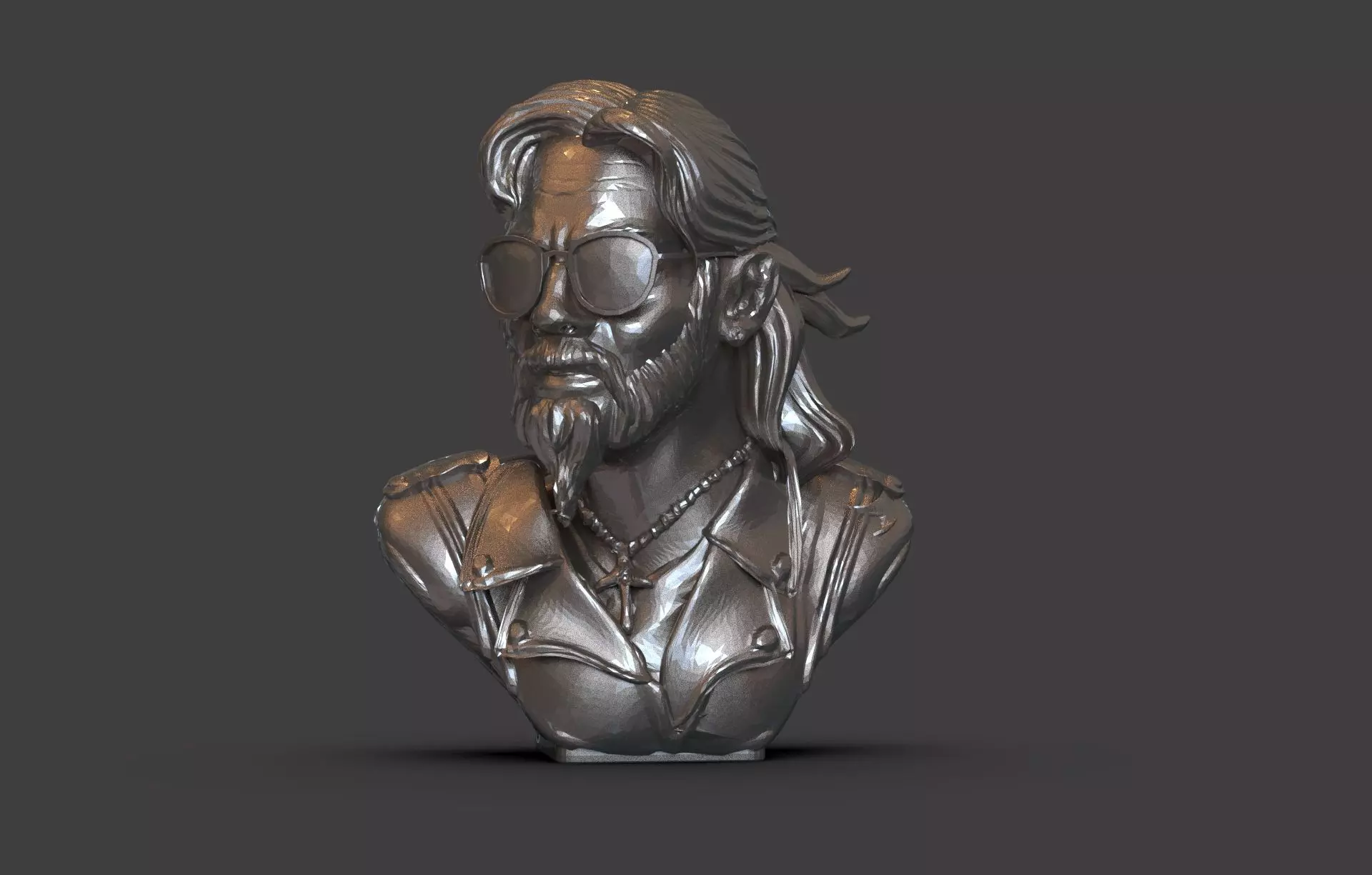 Rockstar Bust 3D print model_0