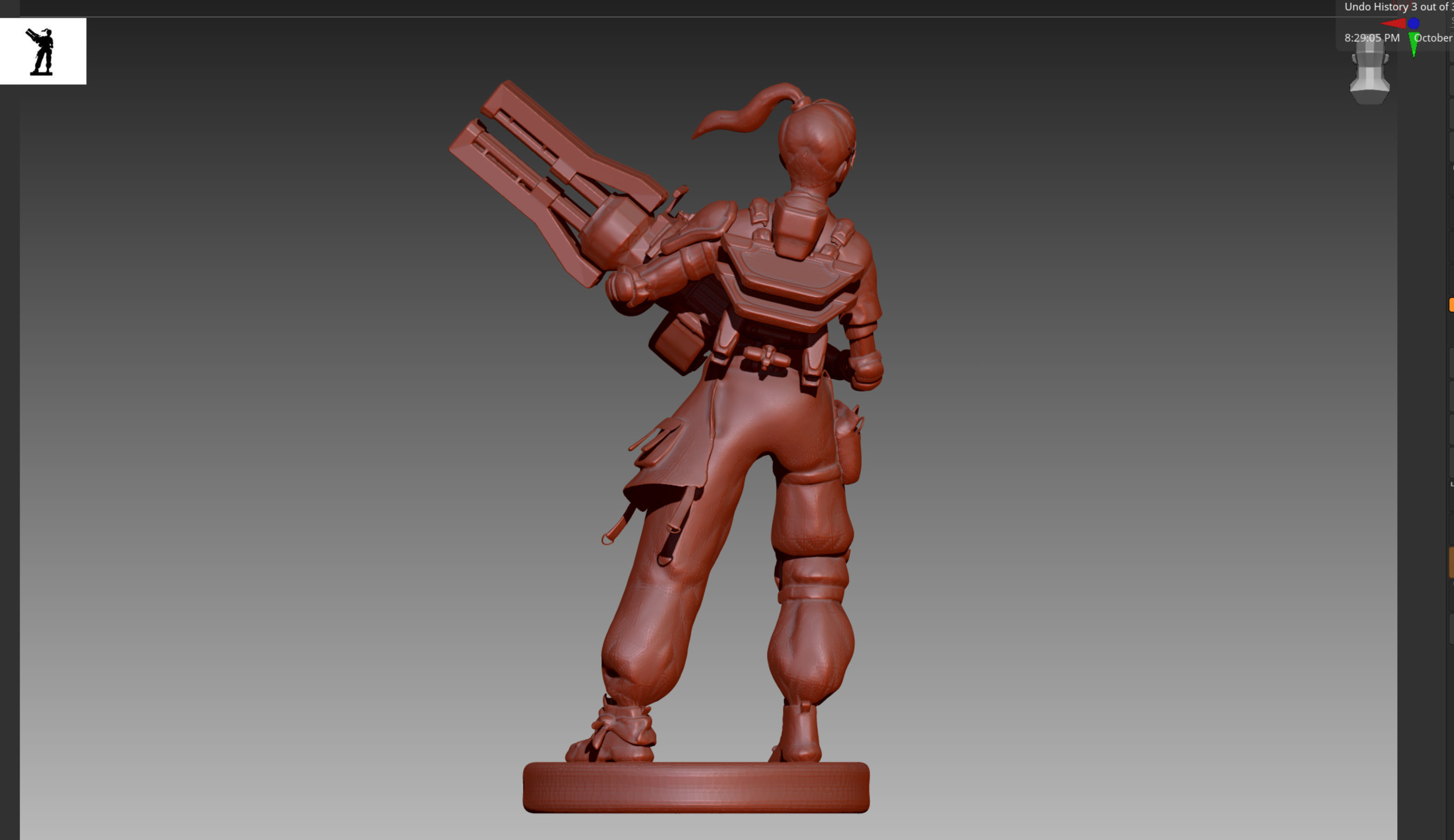 Apex Legends Rampart STL and OBJ  3D print model_5