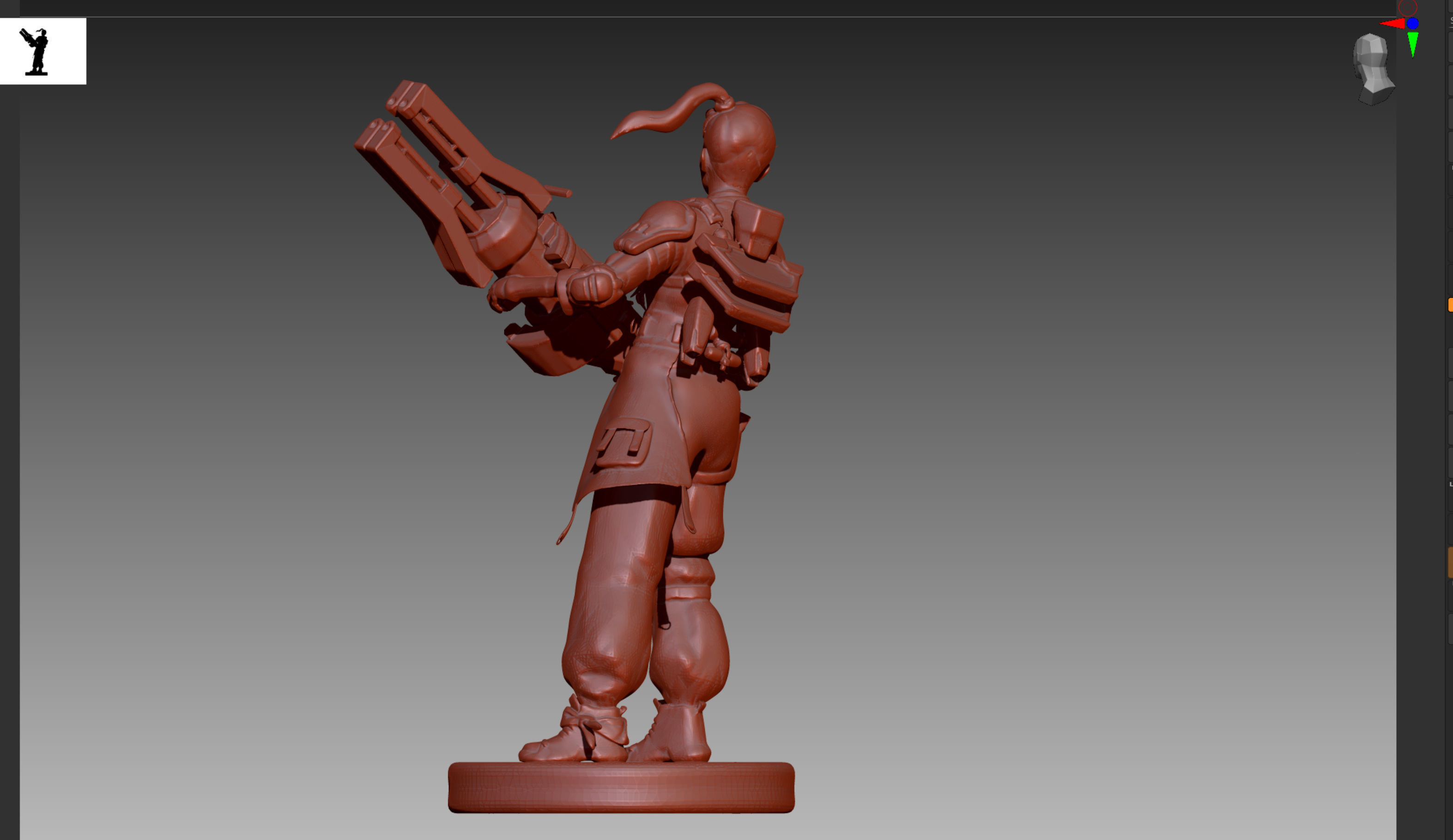 Apex Legends Rampart STL and OBJ  3D print model_4