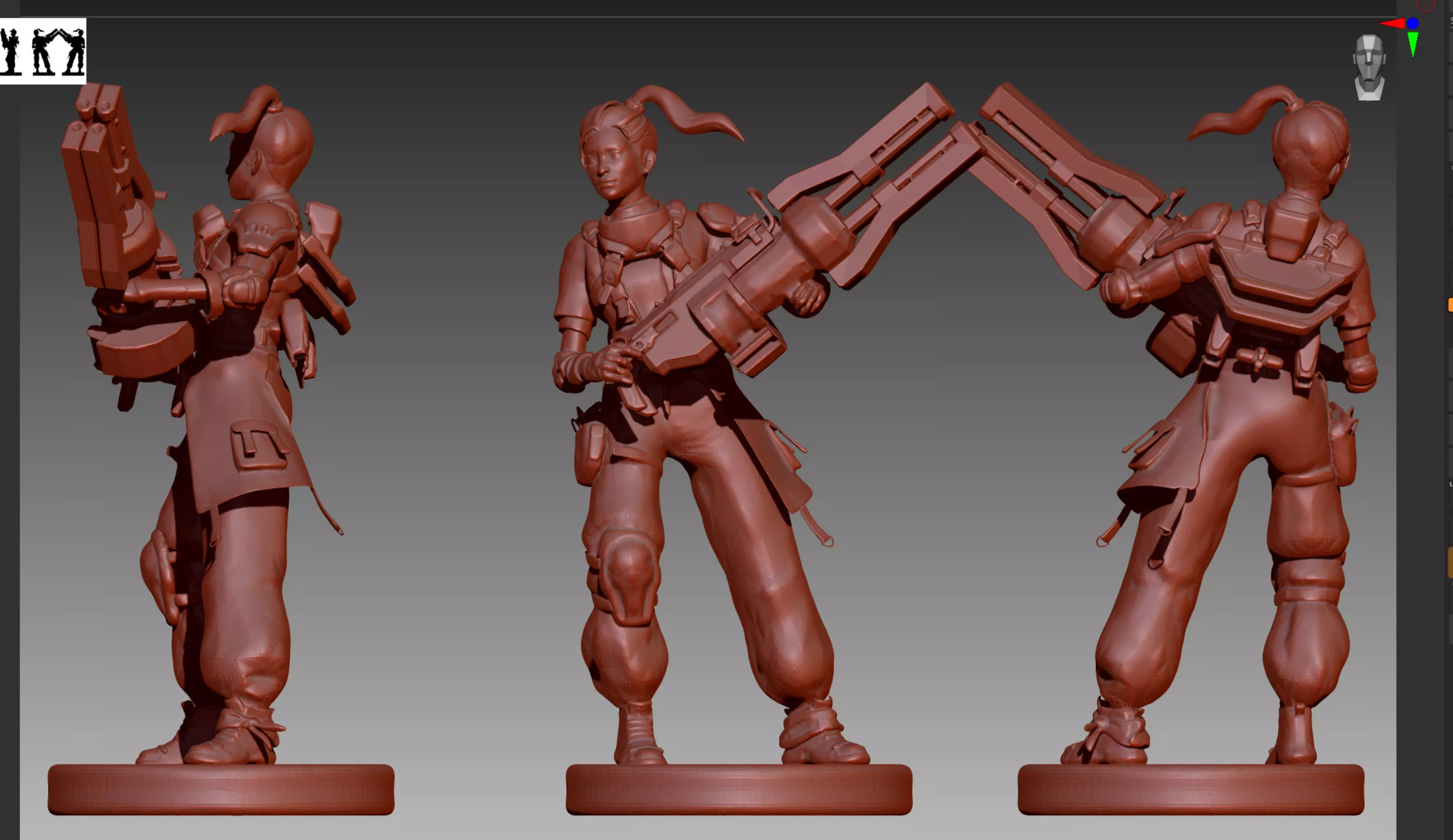 Apex Legends Rampart STL and OBJ  3D print model_0