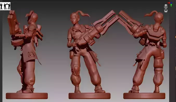 Apex Legends Rampart STL and OBJ  3D print model