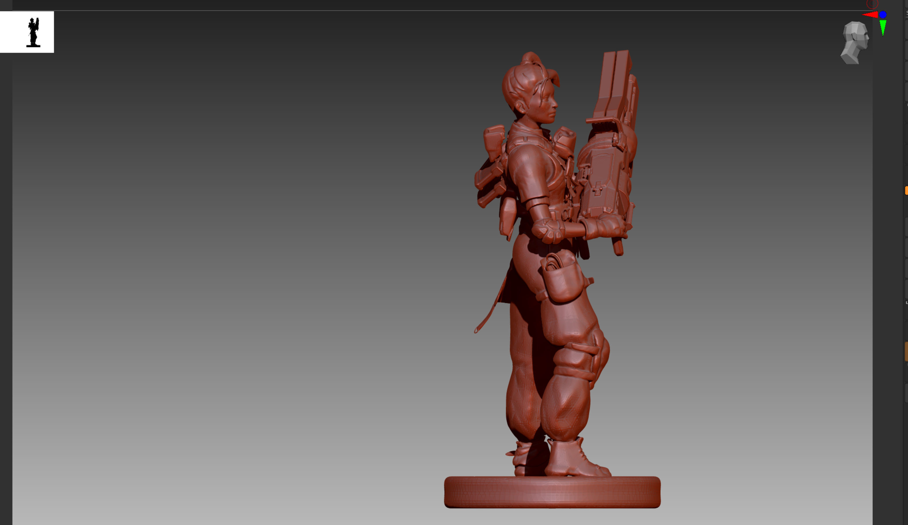 Apex Legends Rampart STL and OBJ  3D print model_7