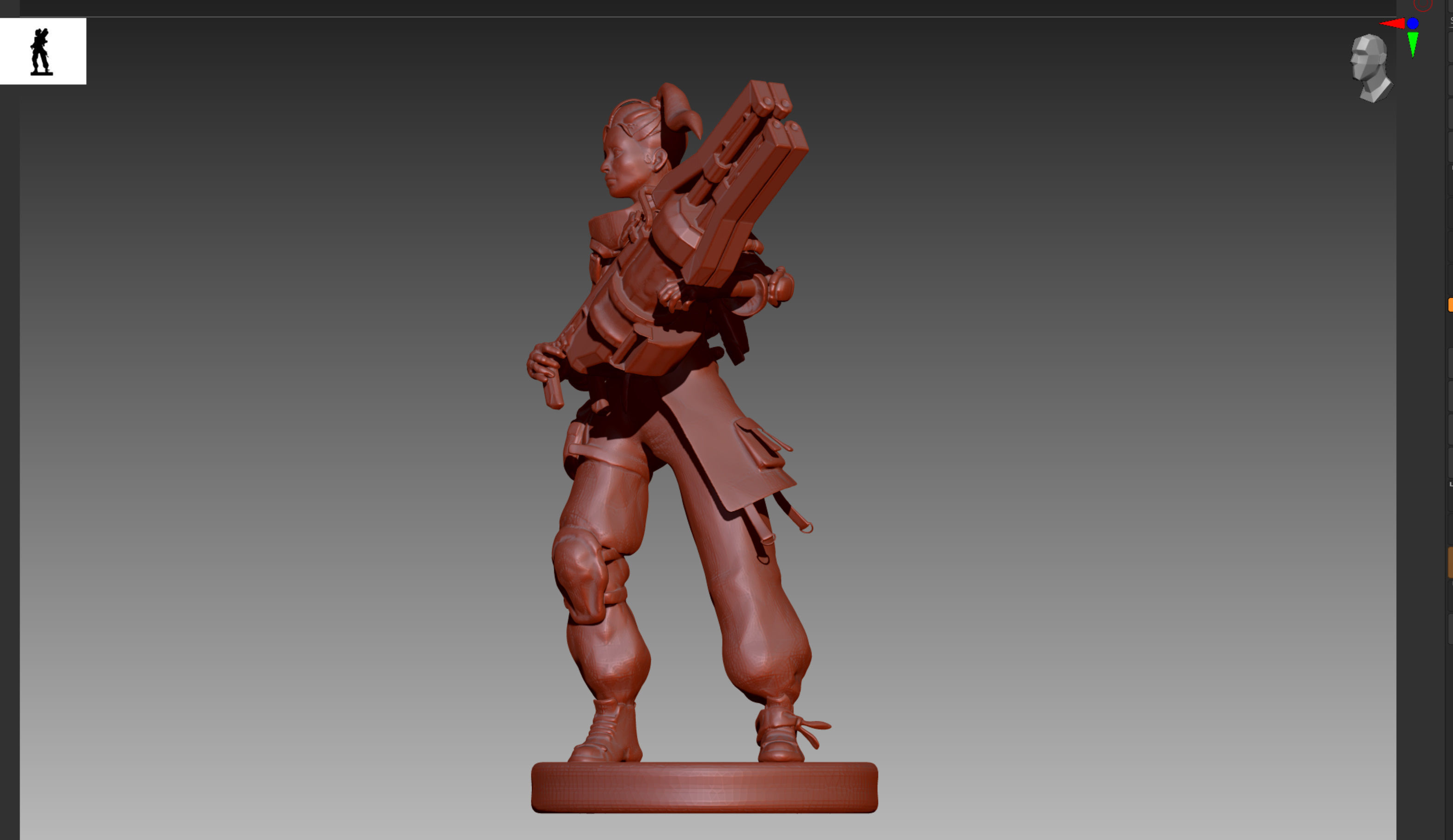 Apex Legends Rampart STL and OBJ  3D print model_2