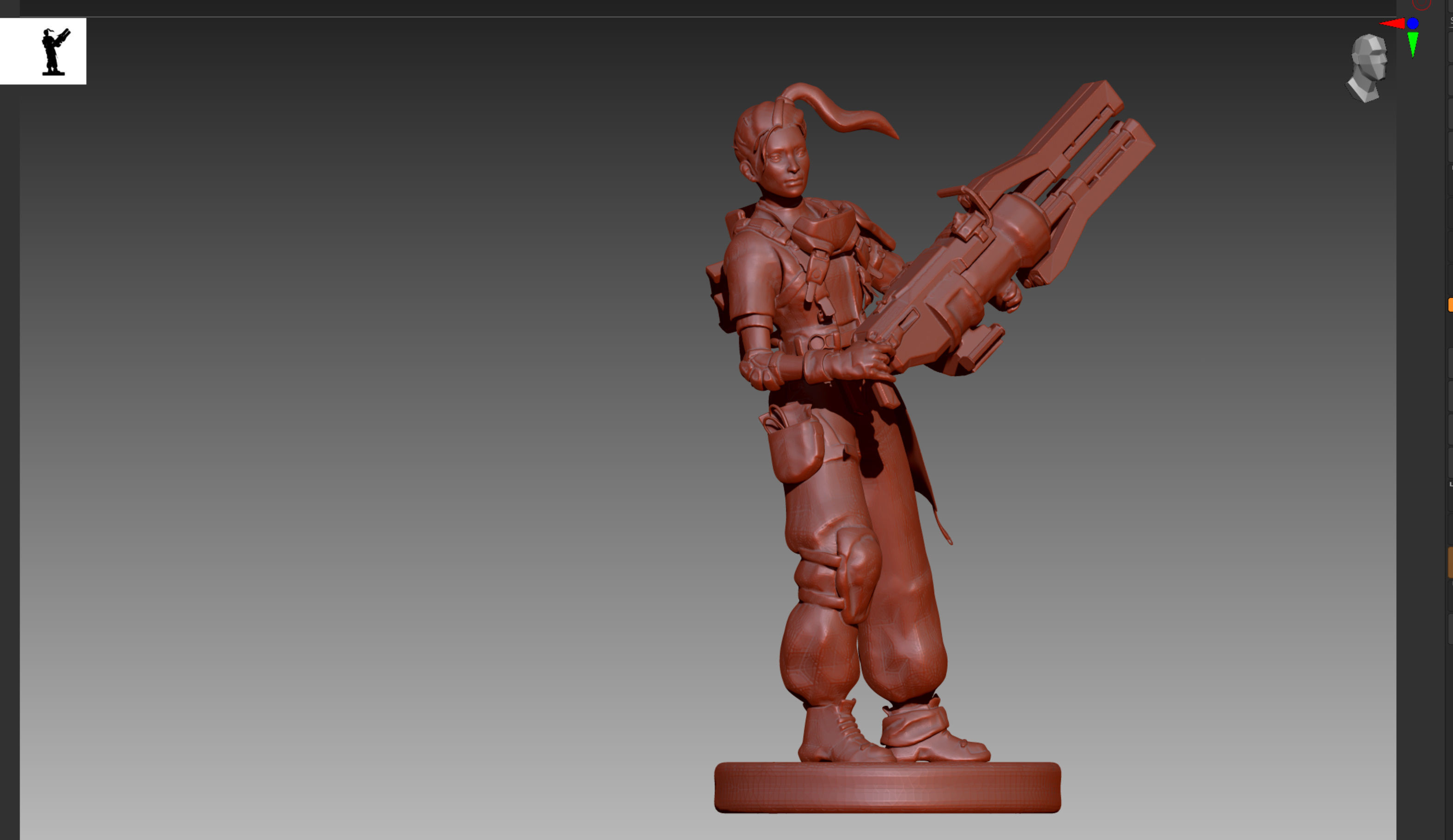 Apex Legends Rampart STL and OBJ  3D print model_8