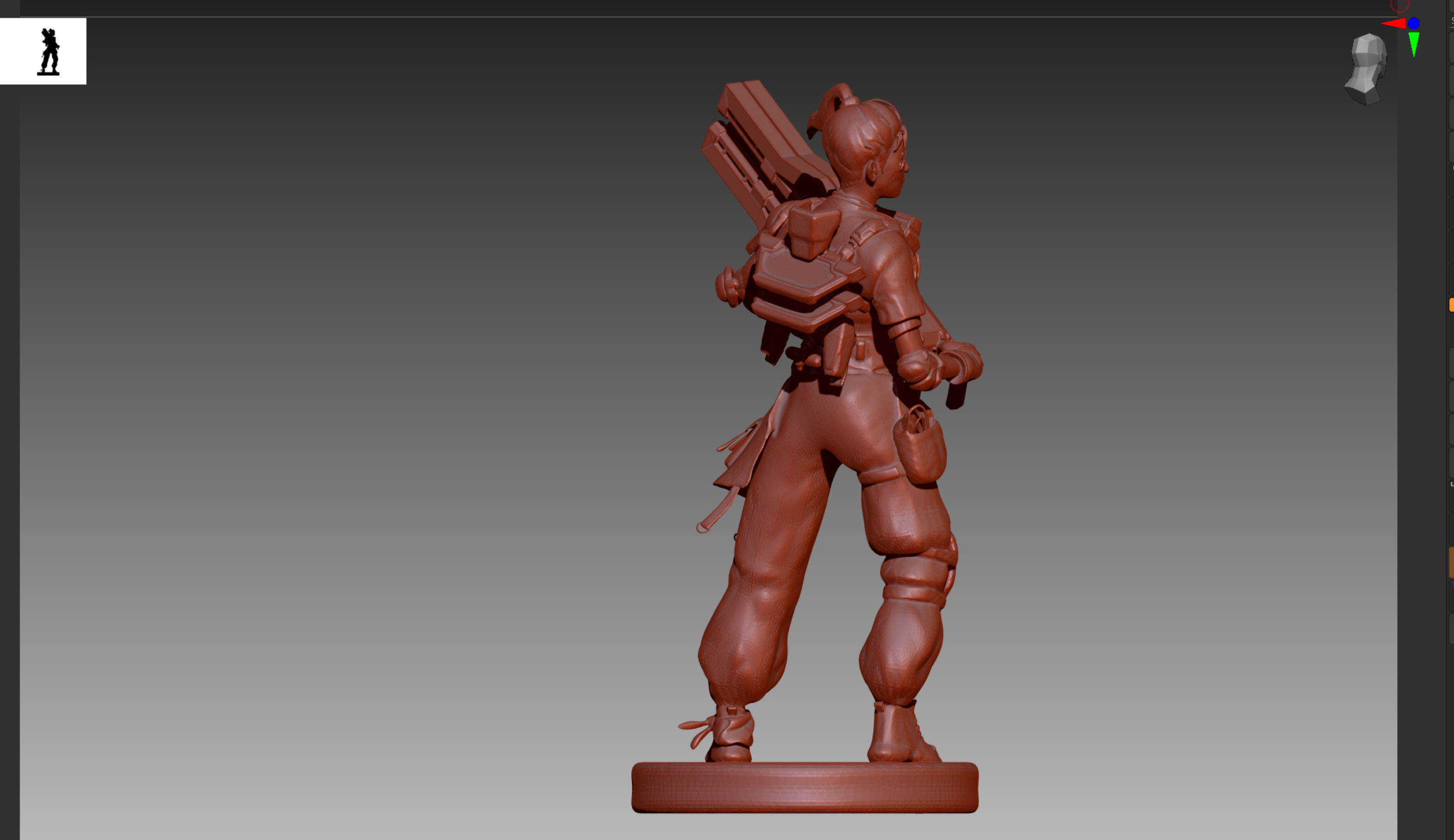 Apex Legends Rampart STL and OBJ  3D print model_6