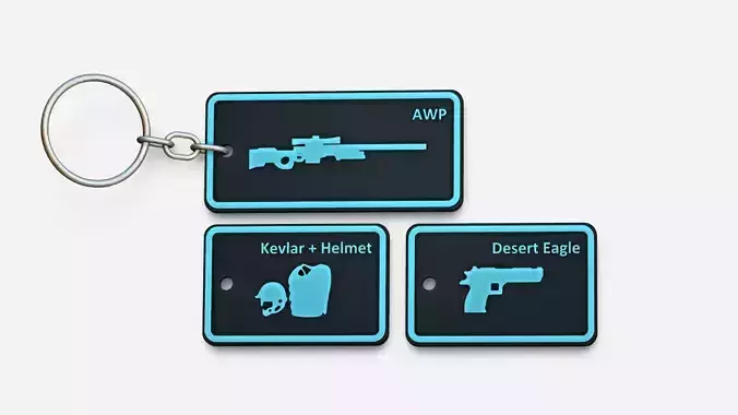 Counter Strike 2 - AWP Loadout Kit Keychain Kit 3D print model