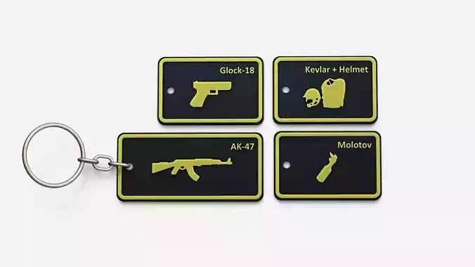 Counter Strike 2 - TR Loadout Kit Keychain Kit 3D print model