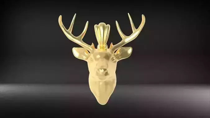 Deer Head Pendant  3D print model