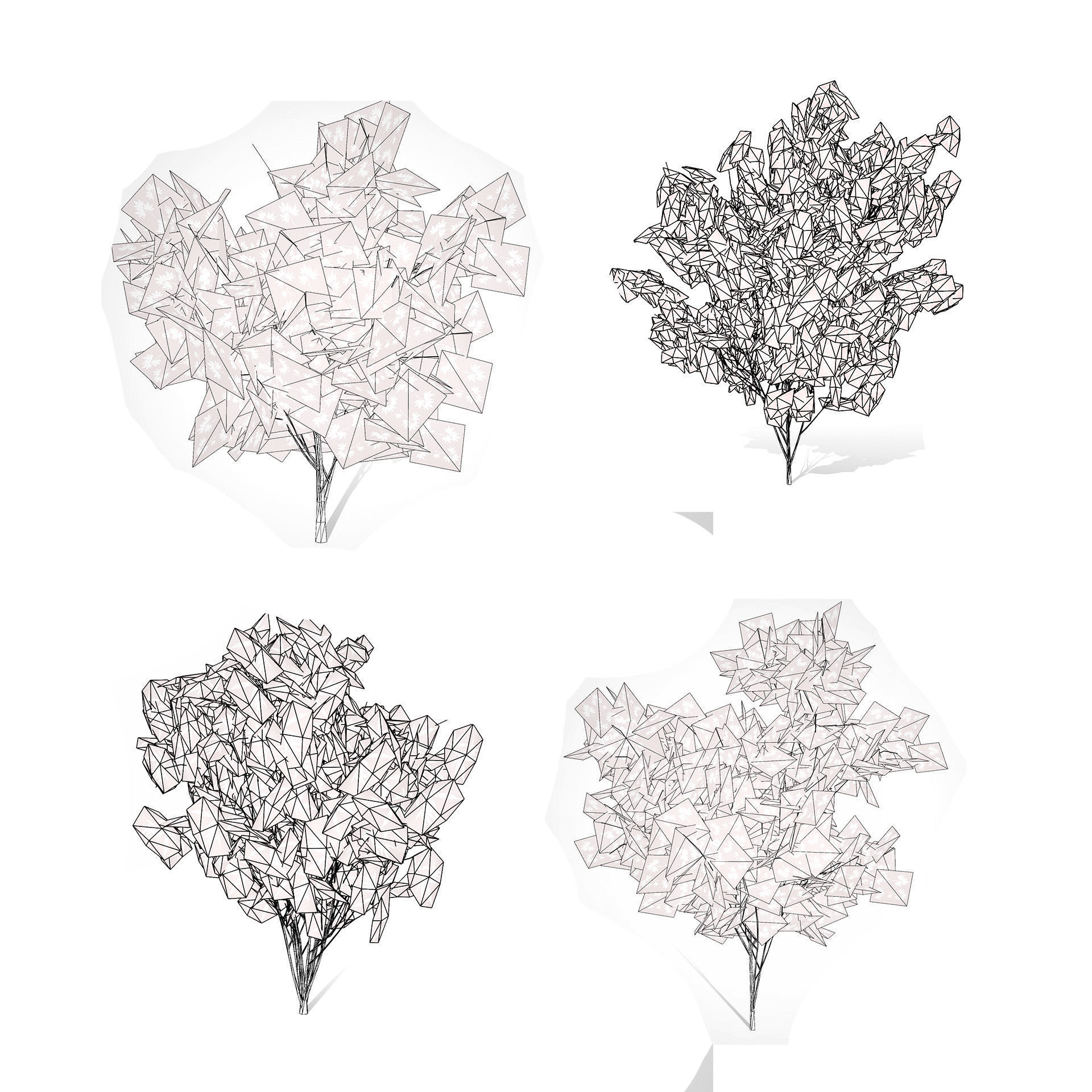 Japanese Maple Tree Model Low-poly 3D model_8