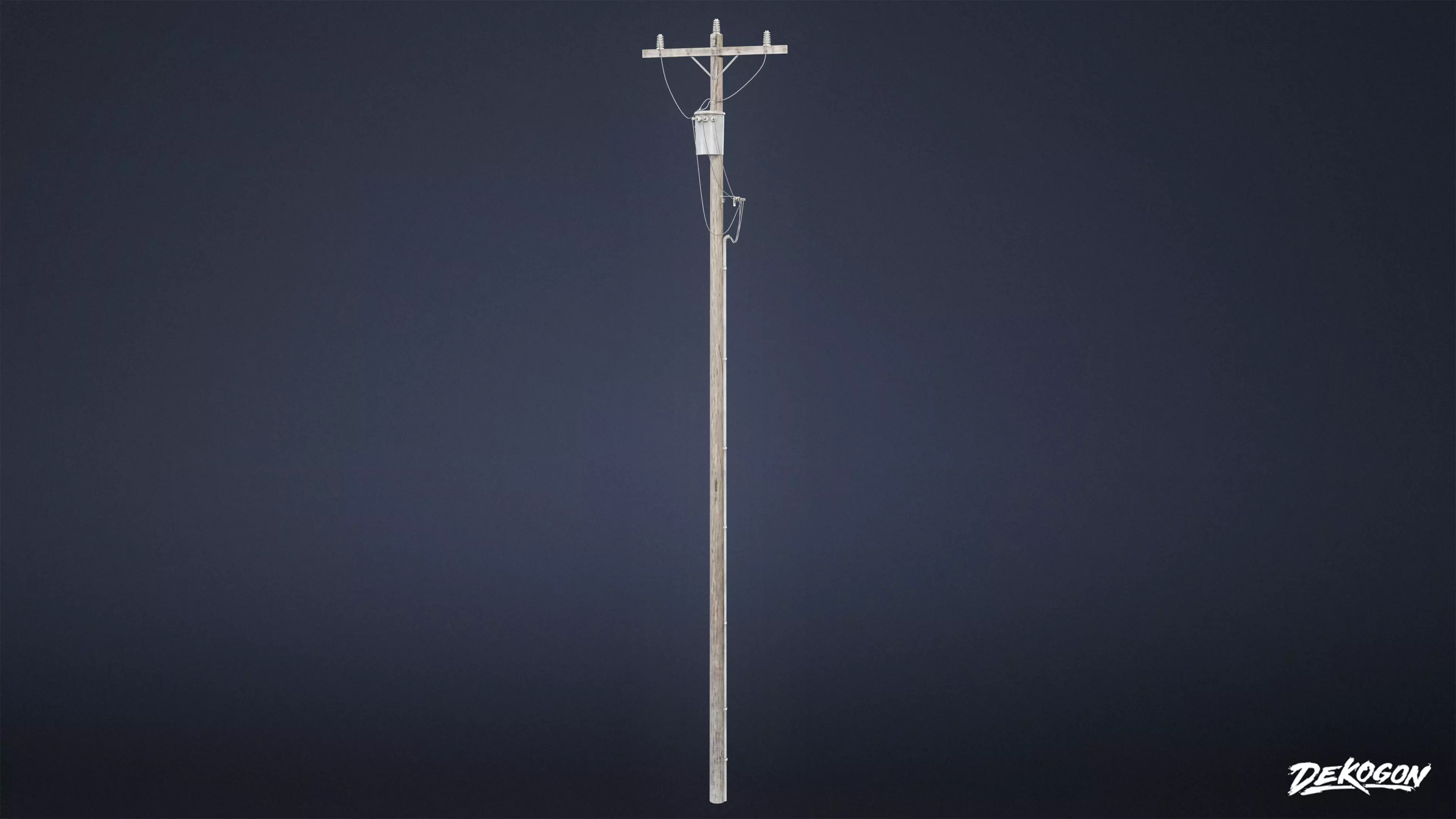 ROADSIDE - Telephone Pole 01 - LOW POLY Low-poly 3D model