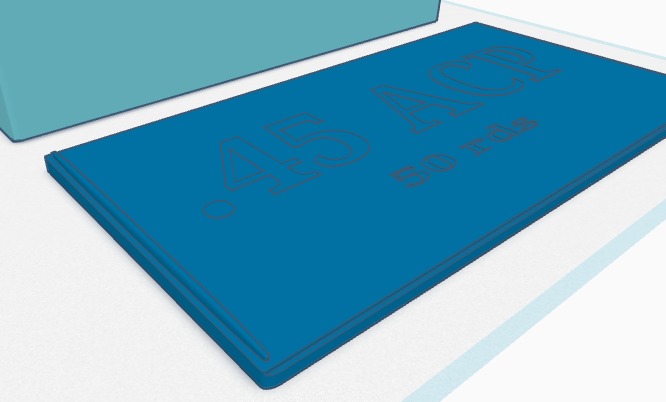 Ammo case 45 ACP 3D print model_2