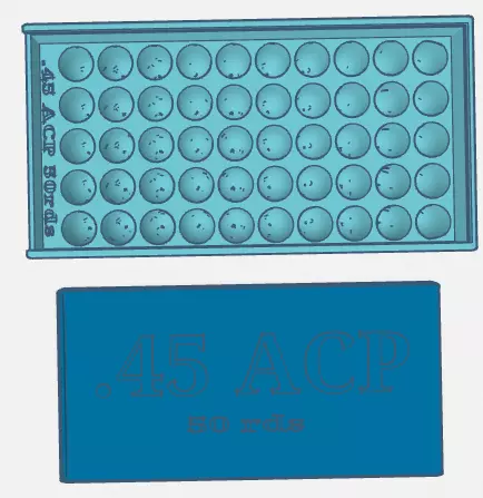 Ammo case 45 ACP 3D print model_0