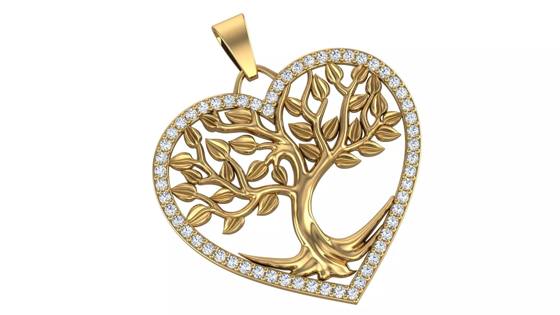 Tree of Life Heart Pendant-2 3D print model_0