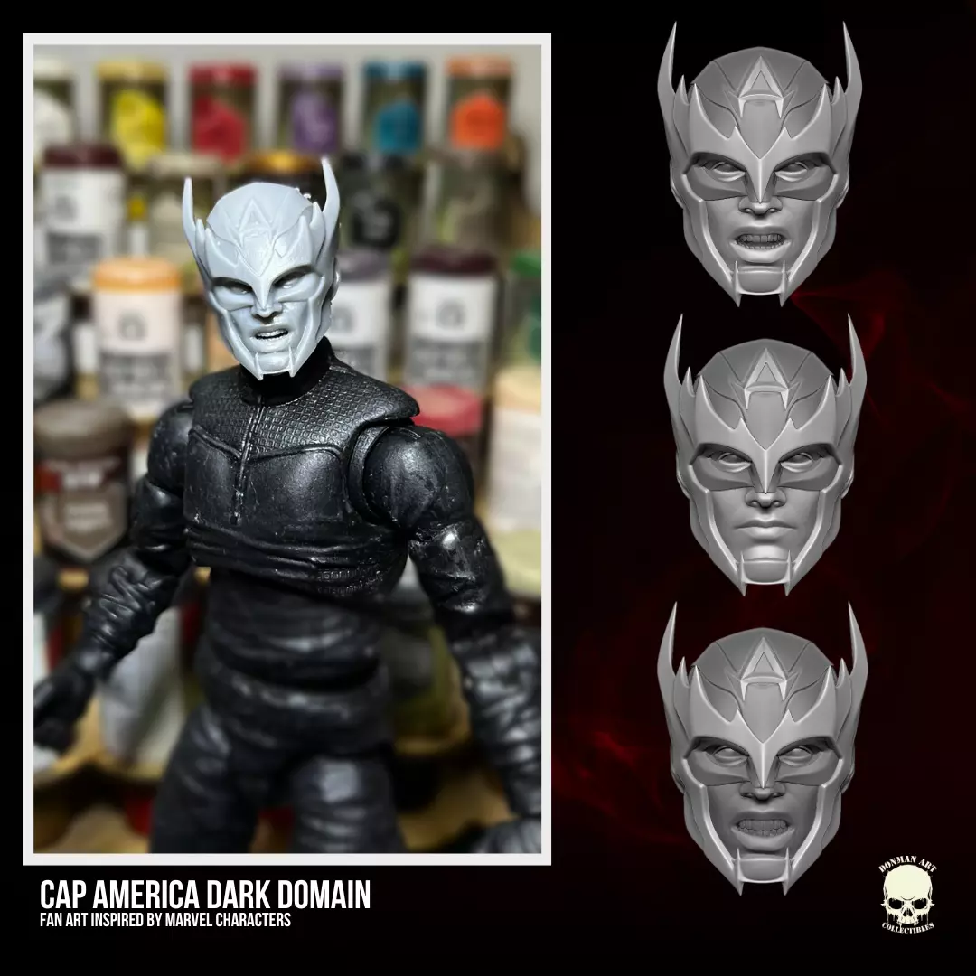 Captain America Dark Domain fan art 3D File For Action Figures 3D print model