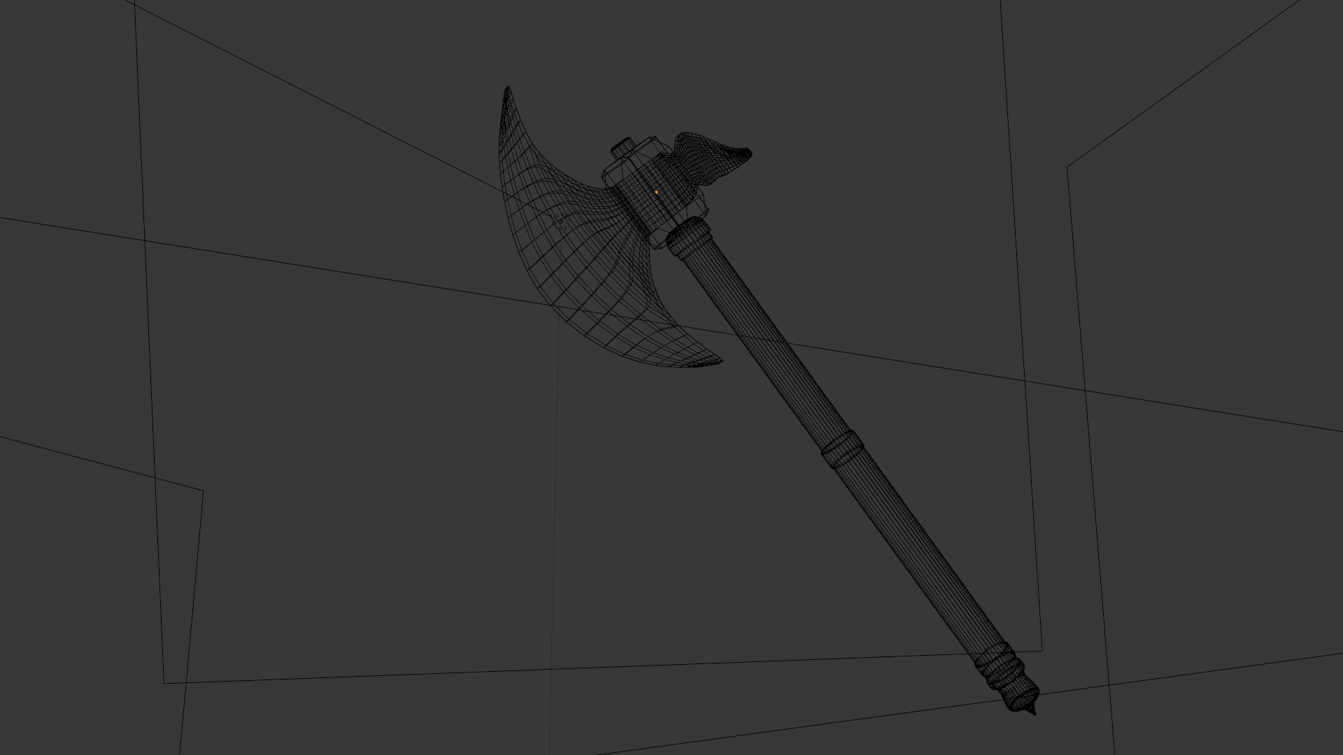 Battle Axe 3D model_3