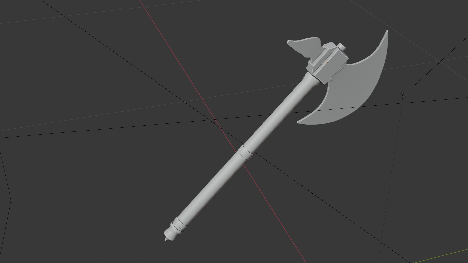Battle Axe 3D model_4