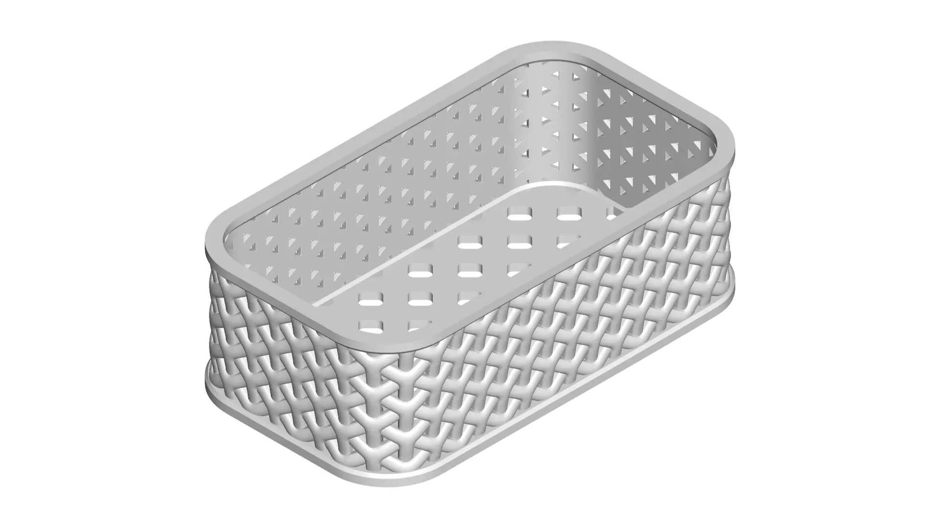 Wicker basket 3D print model_0