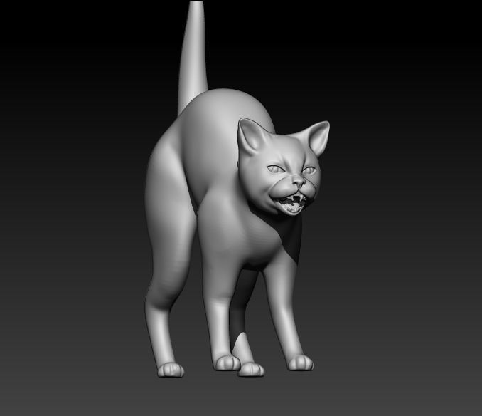 Cat Pendant 3D print model_2