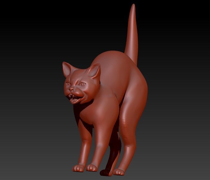 Cat Pendant 3D print model_3
