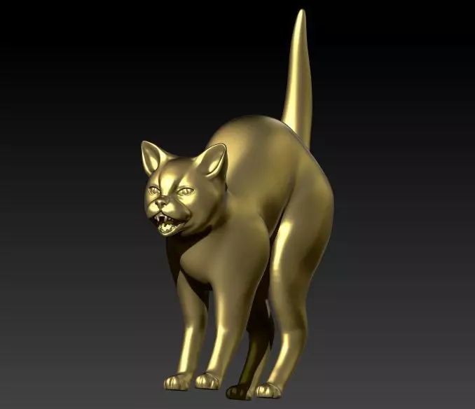 Cat Pendant 3D print model_0
