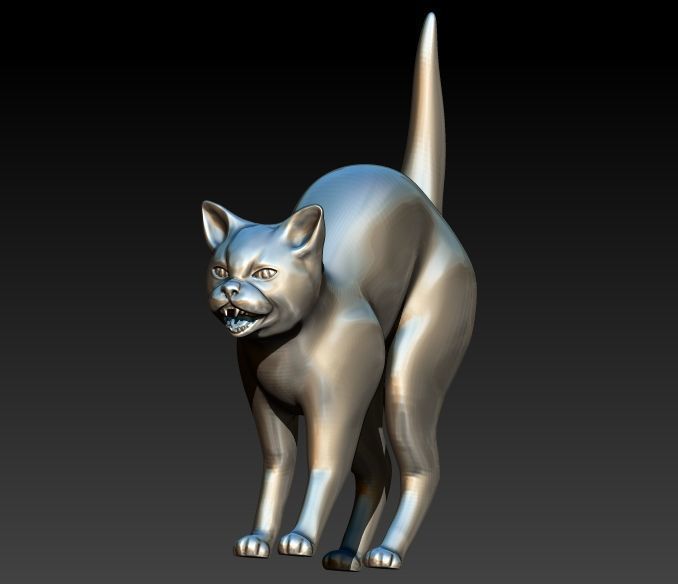 Cat Pendant 3D print model_1