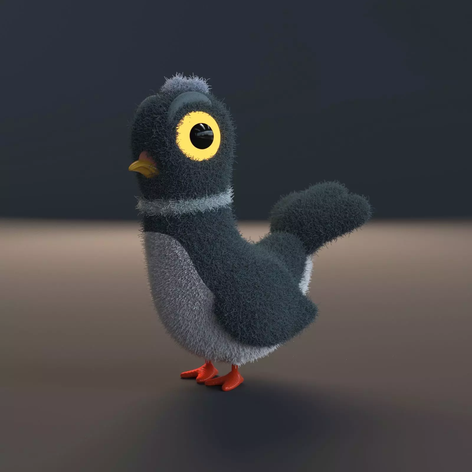 Cartoon Pigeon 3D model_0