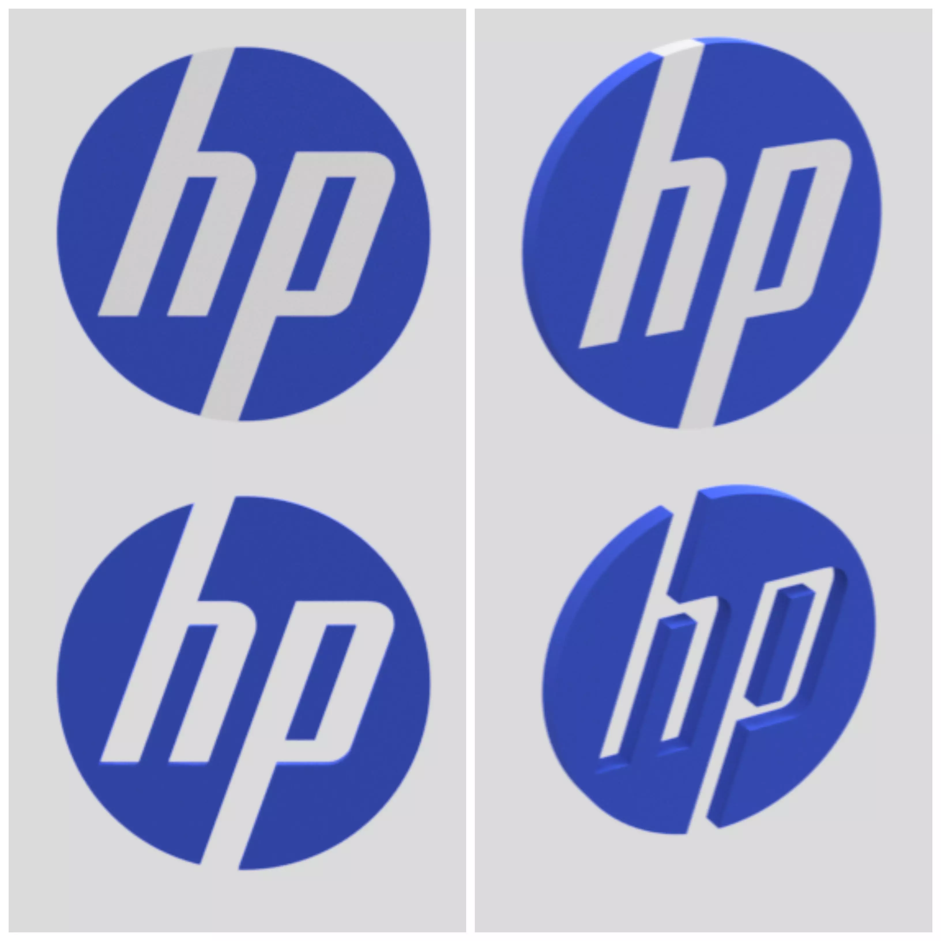 HP logo 3D model