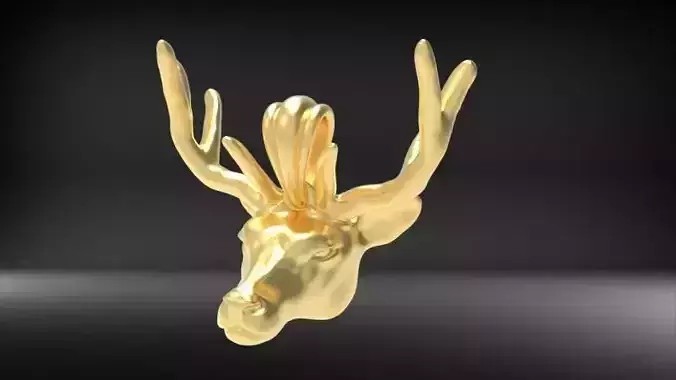 Deer Head Pendant 3D print model