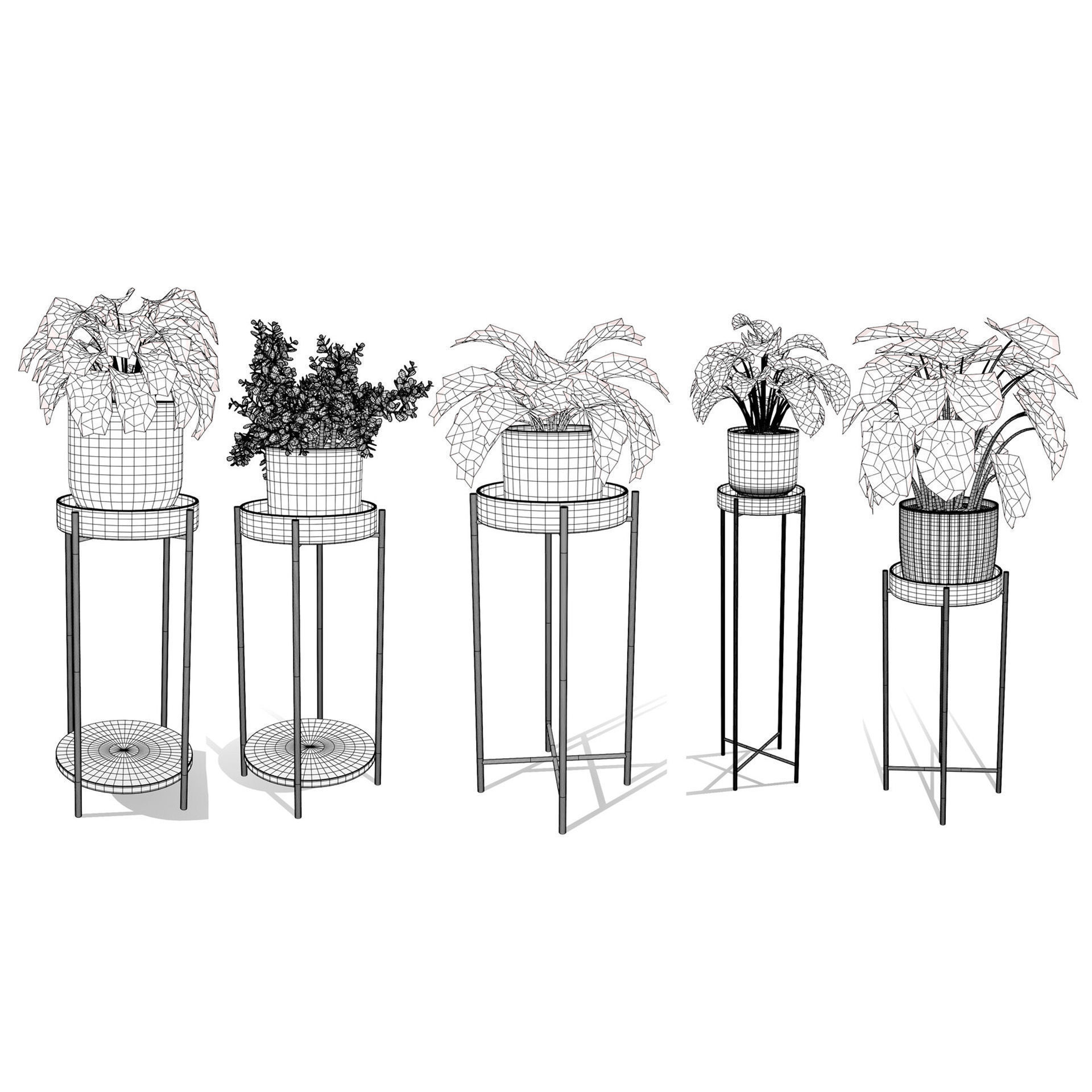 Potted Plant 3D Assets Collection Low-poly 3D model_12