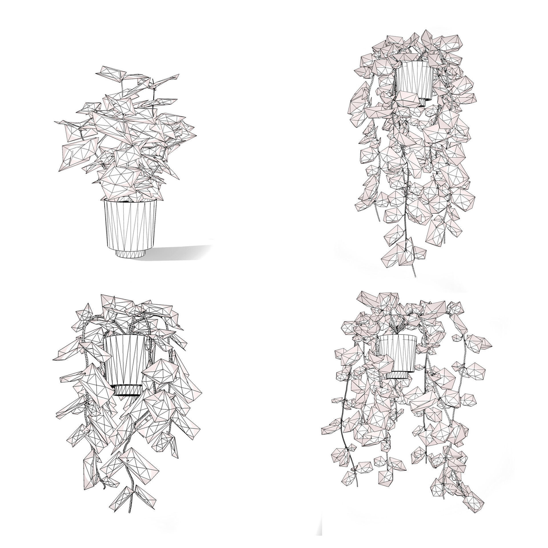 Potted Plant 3D Assets Collection Low-poly 3D model_11