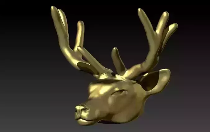 Deer Head Pendant 3D print model