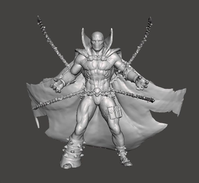 SPAWN CHAIN ATTACK MINIATURE MODEL FOR FANTASY HORROR GAMES RPG 3D print model_1