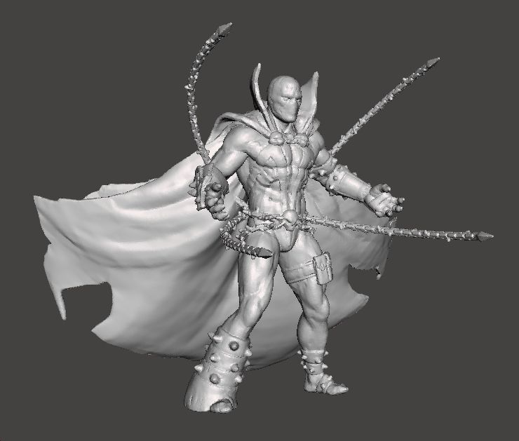 SPAWN CHAIN ATTACK MINIATURE MODEL FOR FANTASY HORROR GAMES RPG 3D print model_2