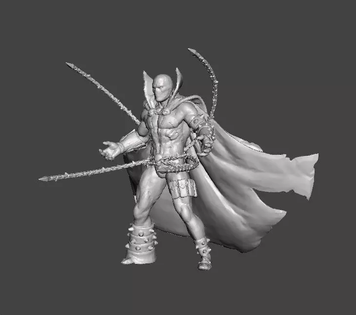 SPAWN CHAIN ATTACK MINIATURE MODEL FOR FANTASY HORROR GAMES RPG 3D print model_0