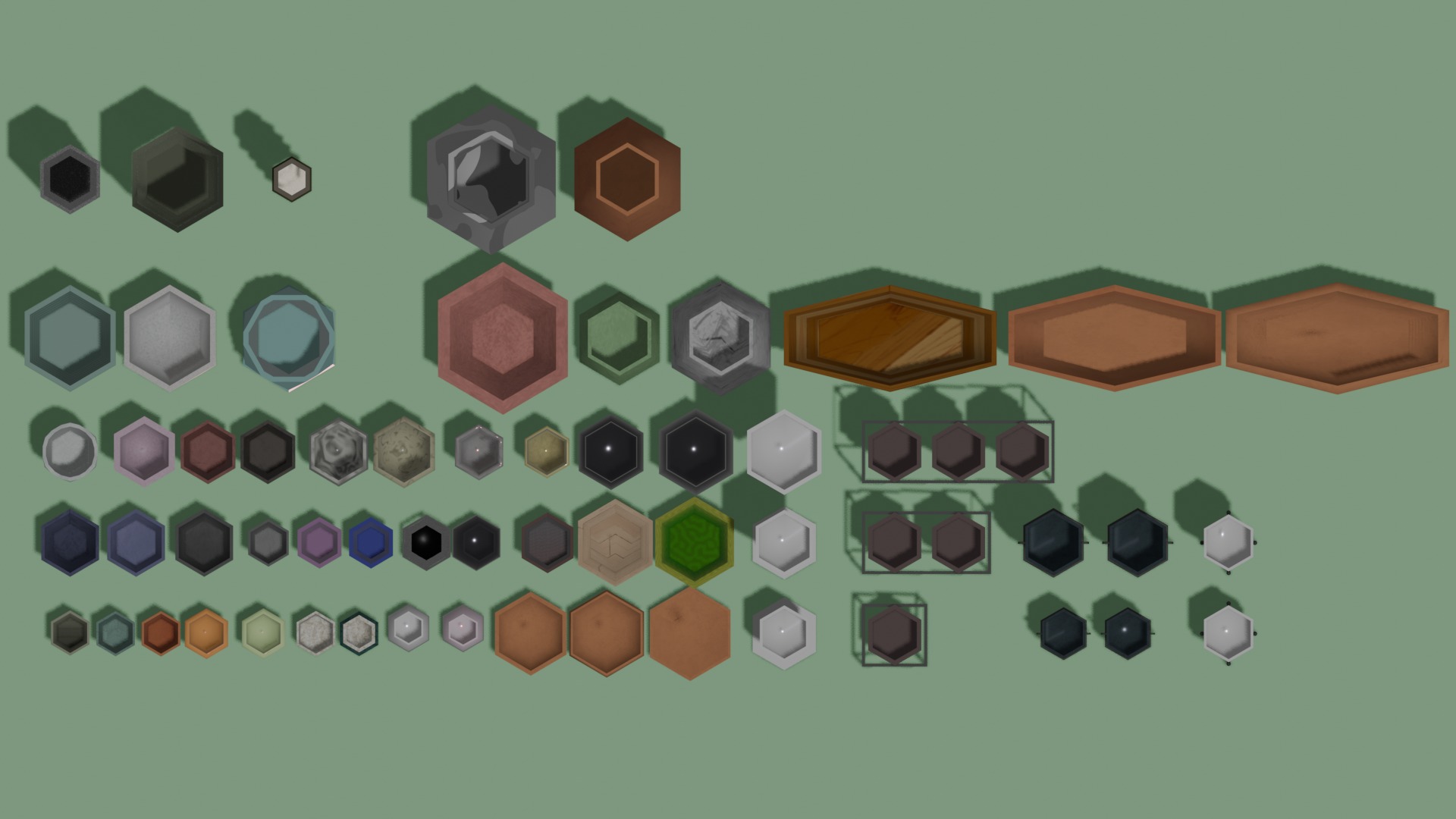 LowPoly Pot collection 01 with textures - Circular Low-poly 3D model_4
