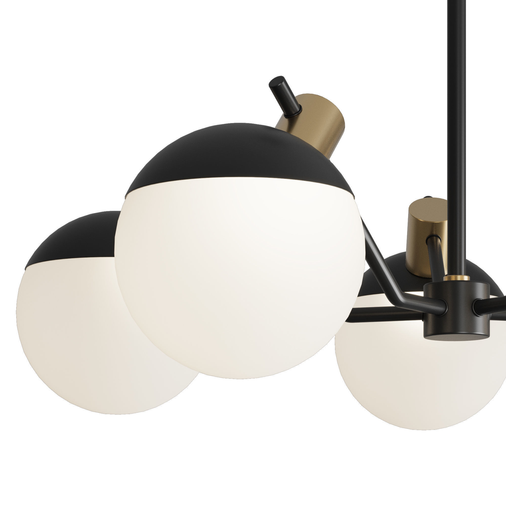 Louvre Home Miranda black chandelier 3D model_3